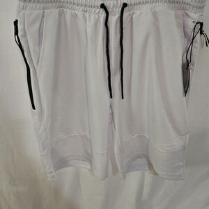 #105 Othr White Athletic Shorts with Black Details